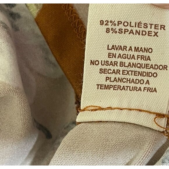 Hem & Thread Tiered Mini Dress Gold Floral S Small Long Sleeve - Picture 6 of 7